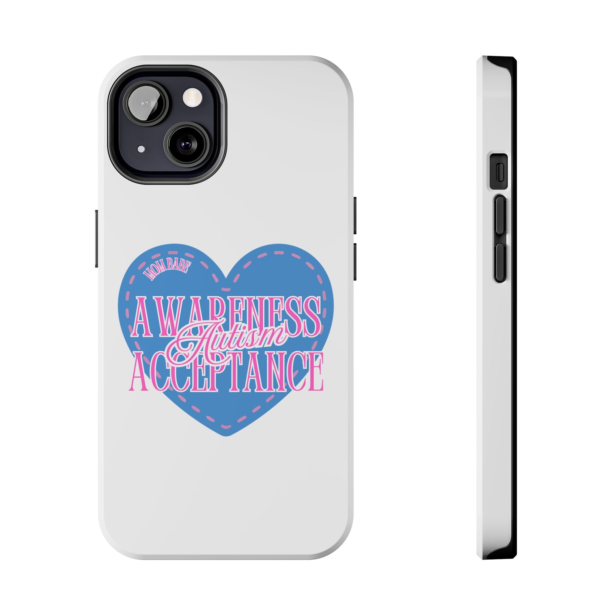Autism Awareness and Acceptance — Stitched Heart Phone Case