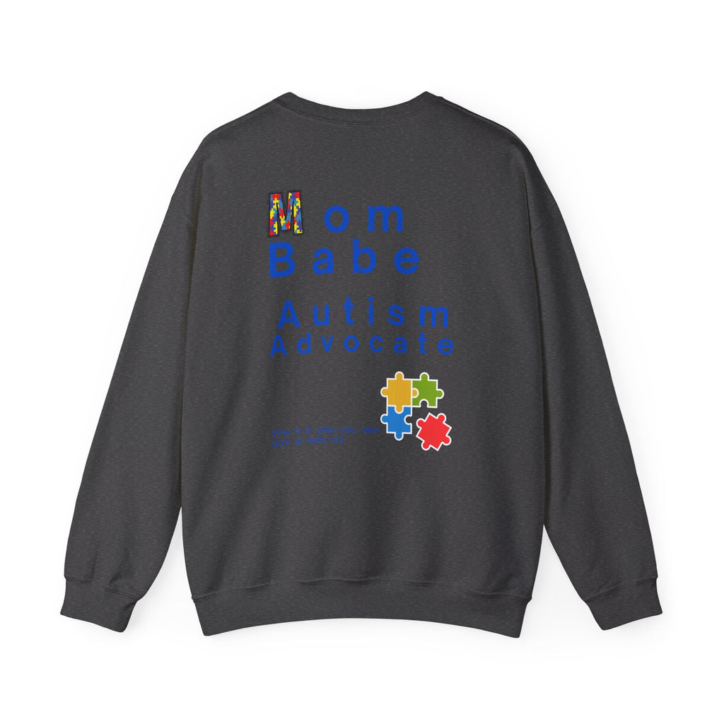 Mom Babe Autism Advocate - Graphic Sweatshirt