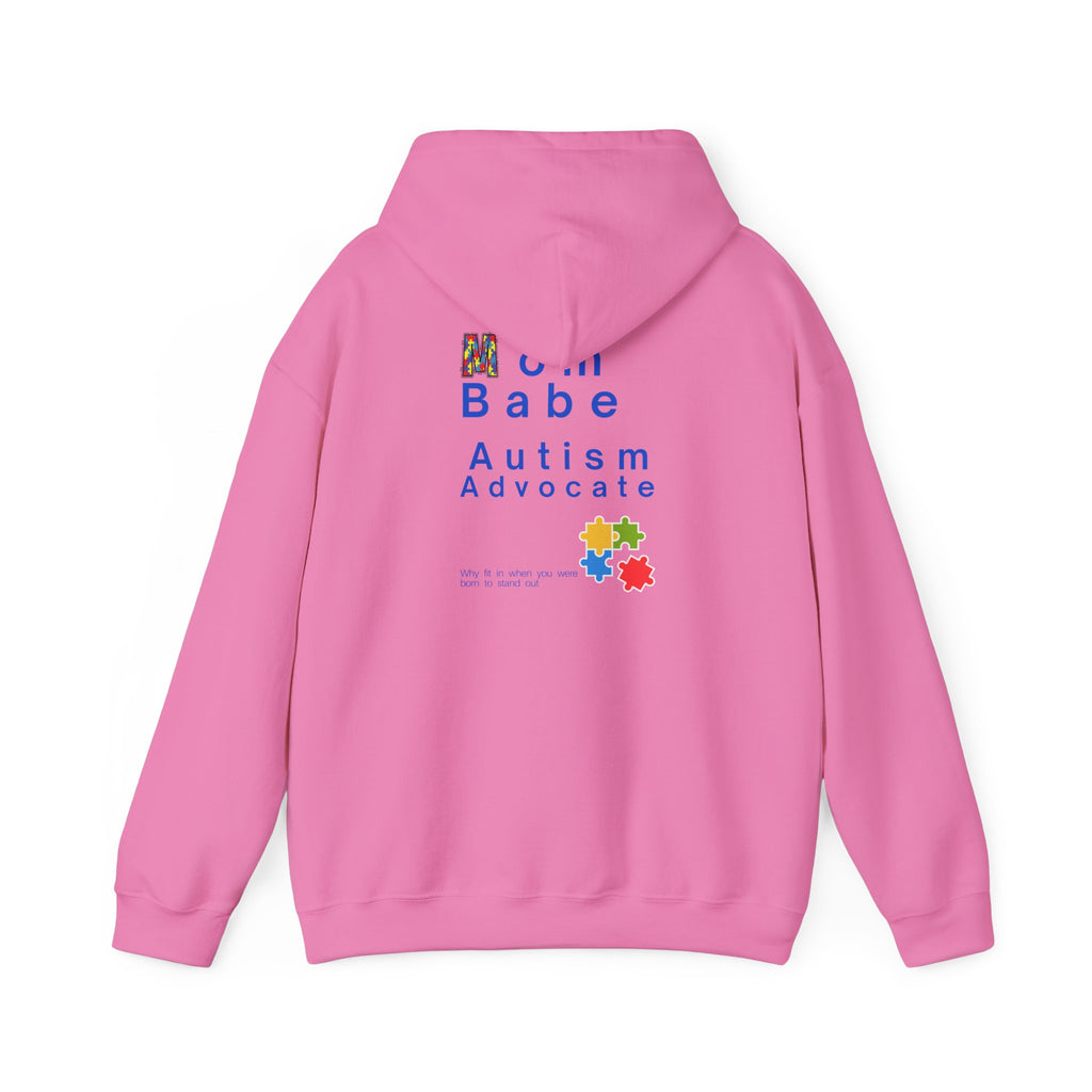 Mom Babe Autism Advocate - Graphic Hoodie
