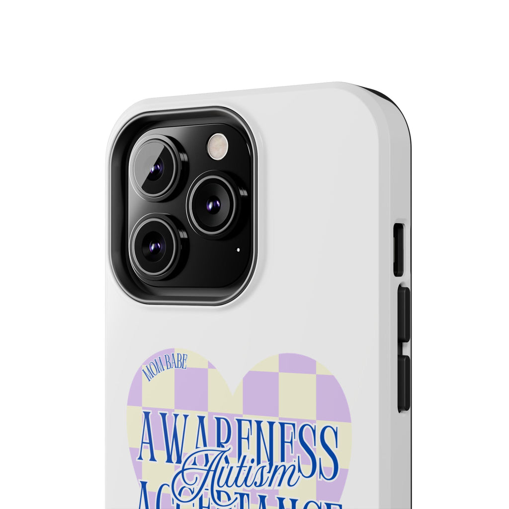 Autism Awareness and Acceptance — Checkered Heart Phone Case