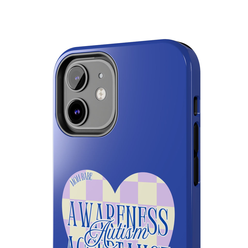 Autism Awareness and Acceptance — Checkered Heart Phone Case