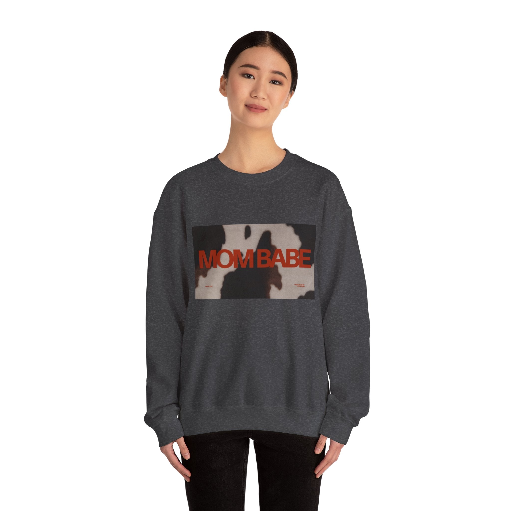Mom Babe — Cowhide Graphic Sweatshirt