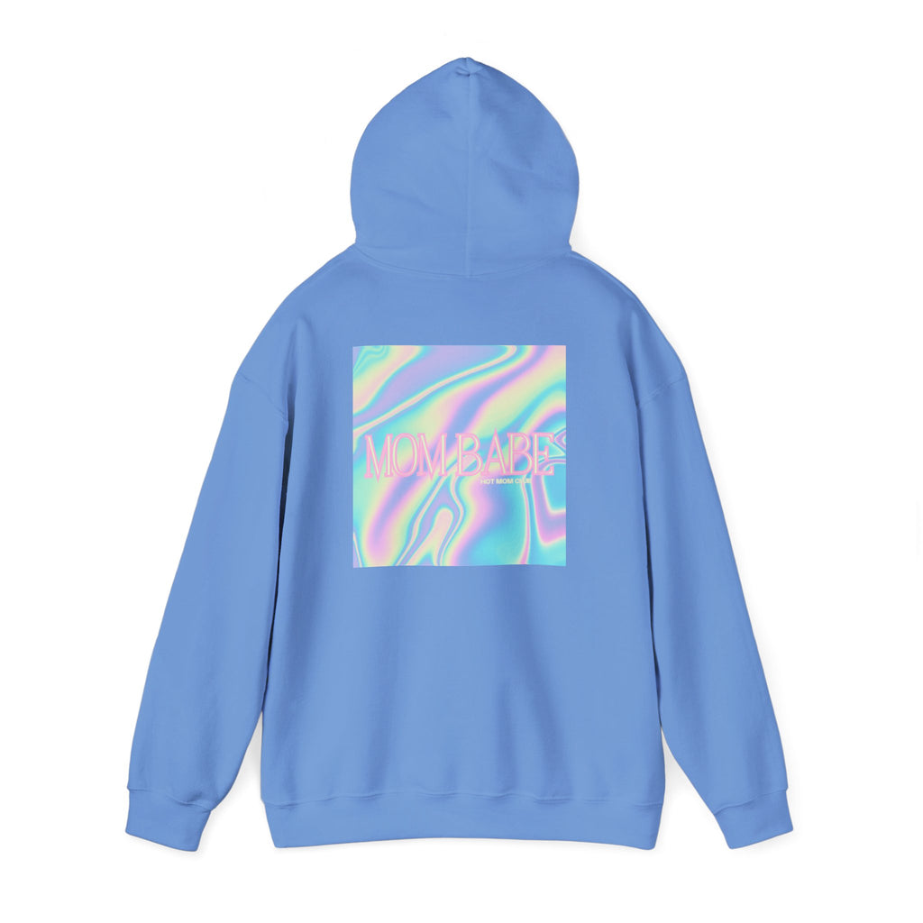 Mom Babe — Holographic Graphic Hoodie