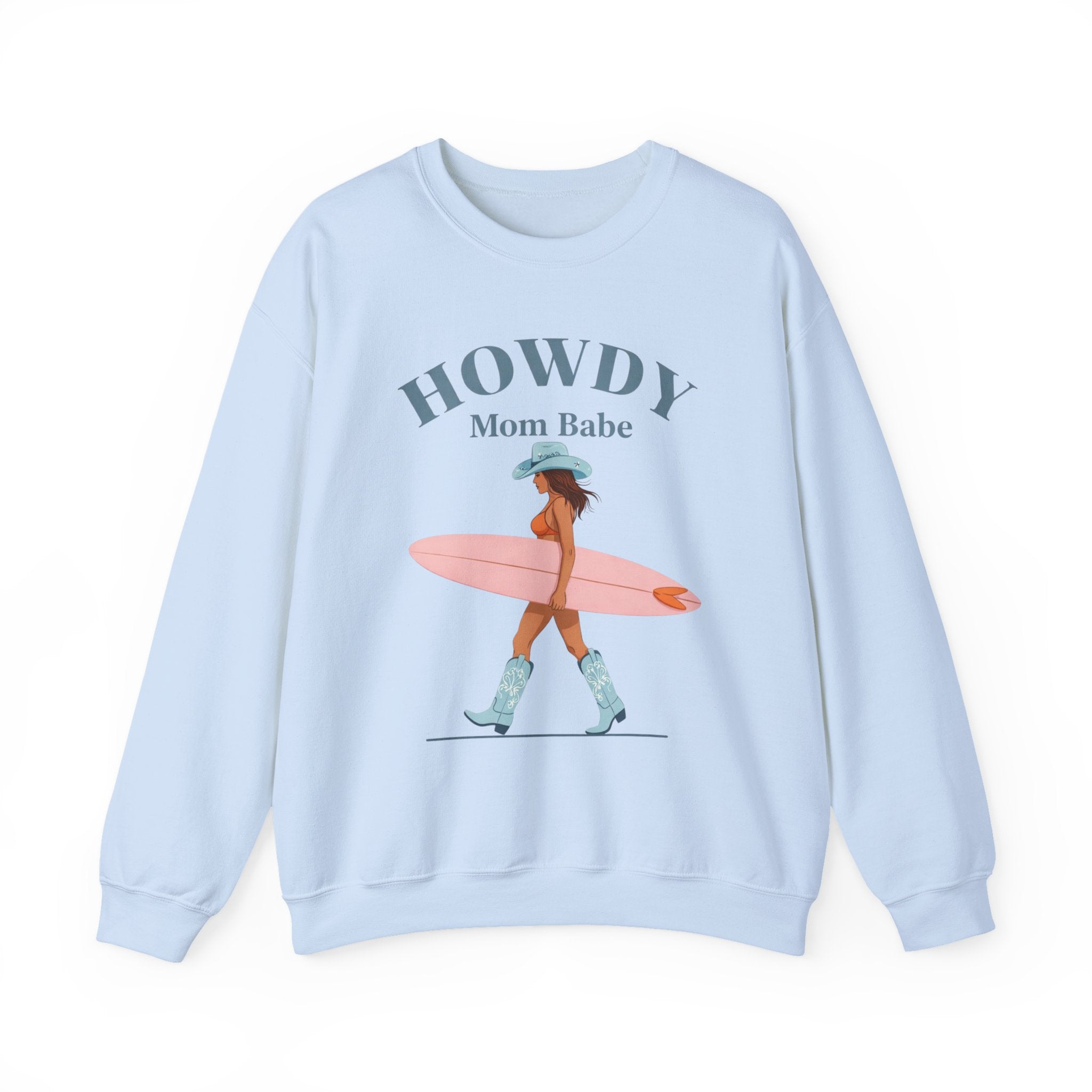 Howdy Mom Babe — Surf Girl Graphic Sweatshirt