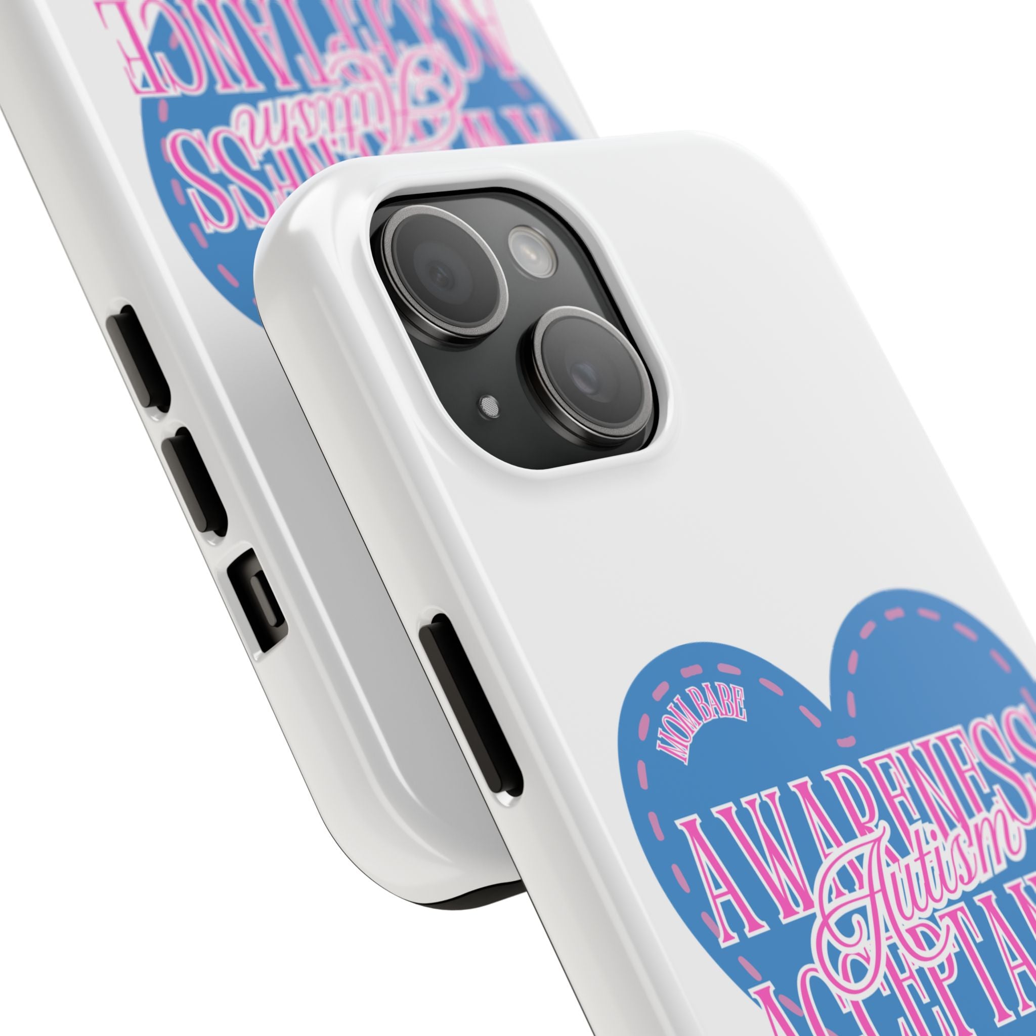 Autism Awareness and Acceptance — Stitched Heart Phone Case