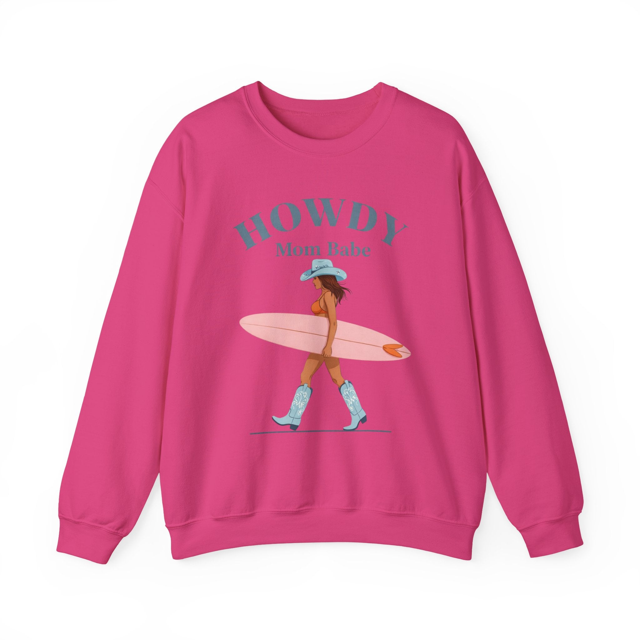 Howdy Mom Babe — Surf Girl Graphic Sweatshirt
