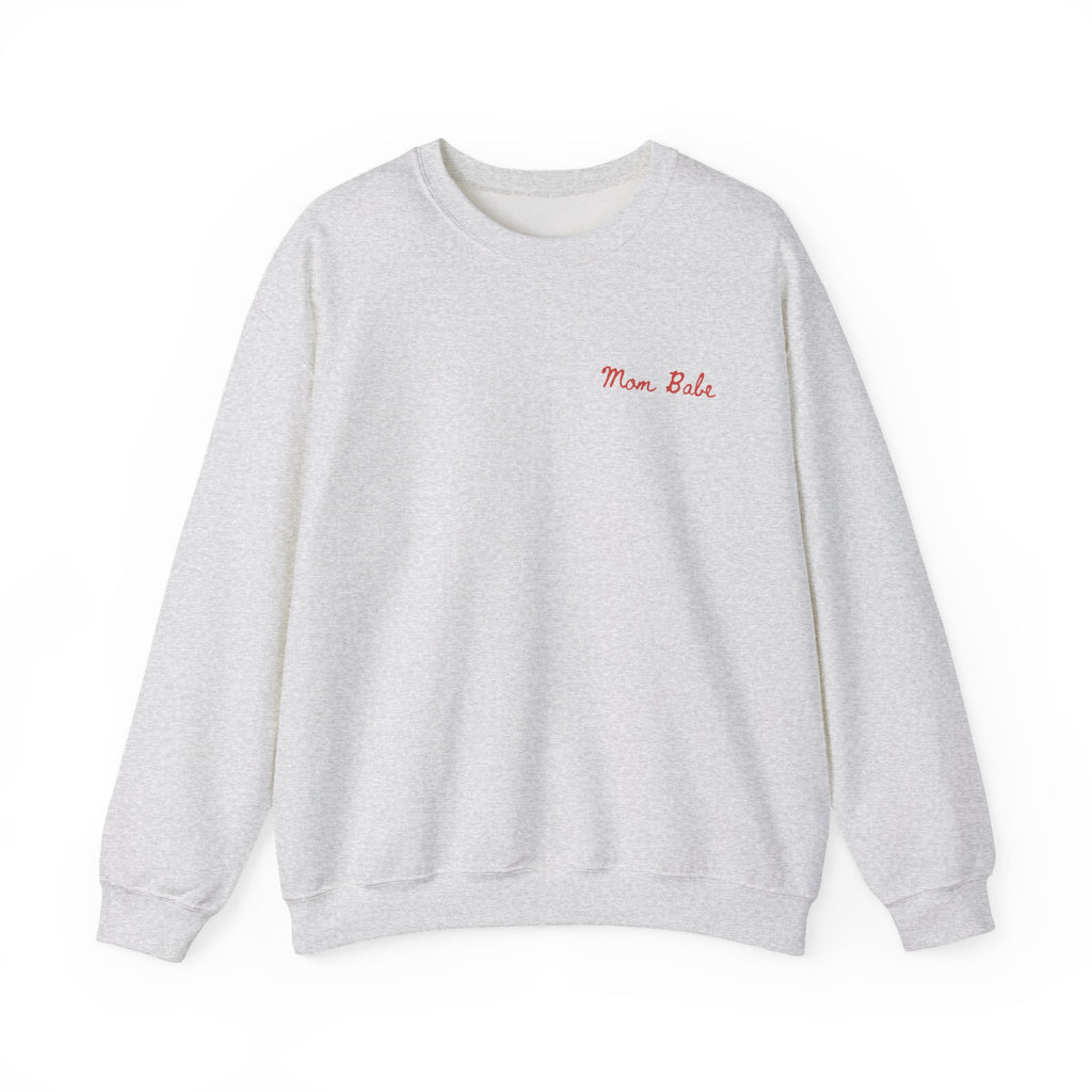 Mom Babe Cool Moms Club - Ruffled Heart Graphic Sweatshirt