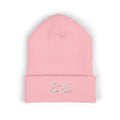Tired AF Mom Babes Beanie - White Embroidery
