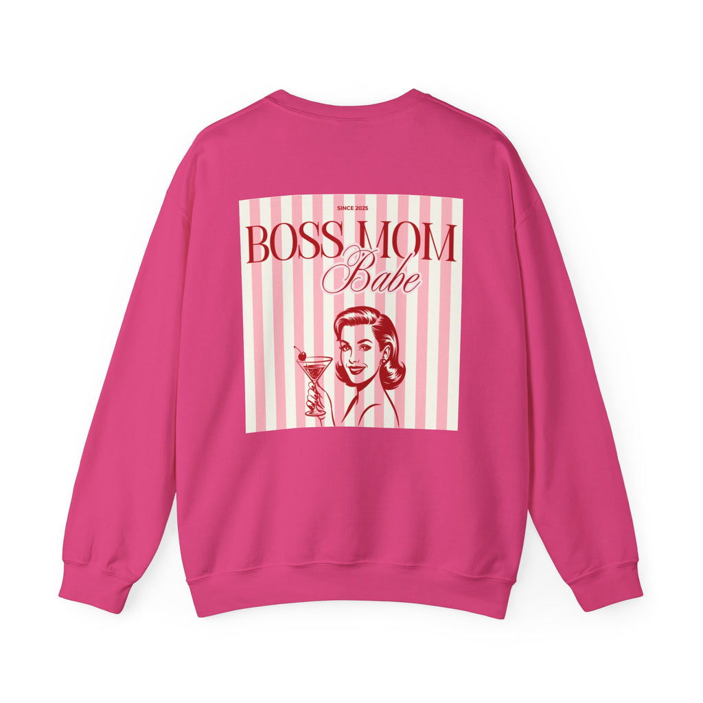 Boss Mom Babe — Vintage Retro Graphic Sweatshirt