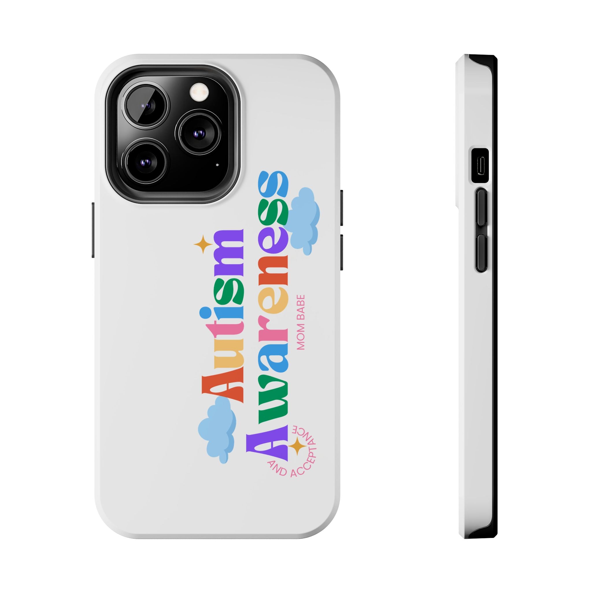 Copy of Autism Awareness and Acceptance — Checkered Heart Phone Case