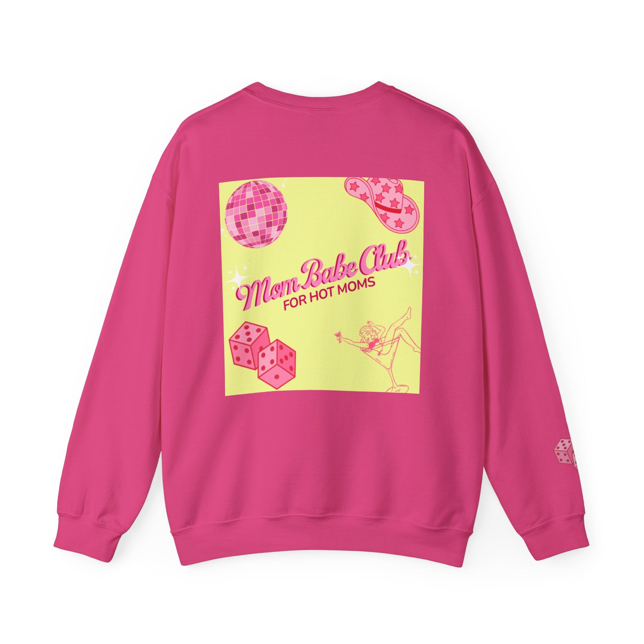 Mom Babe Club - For Hot Moms — Pink Graphic Sweatshirt