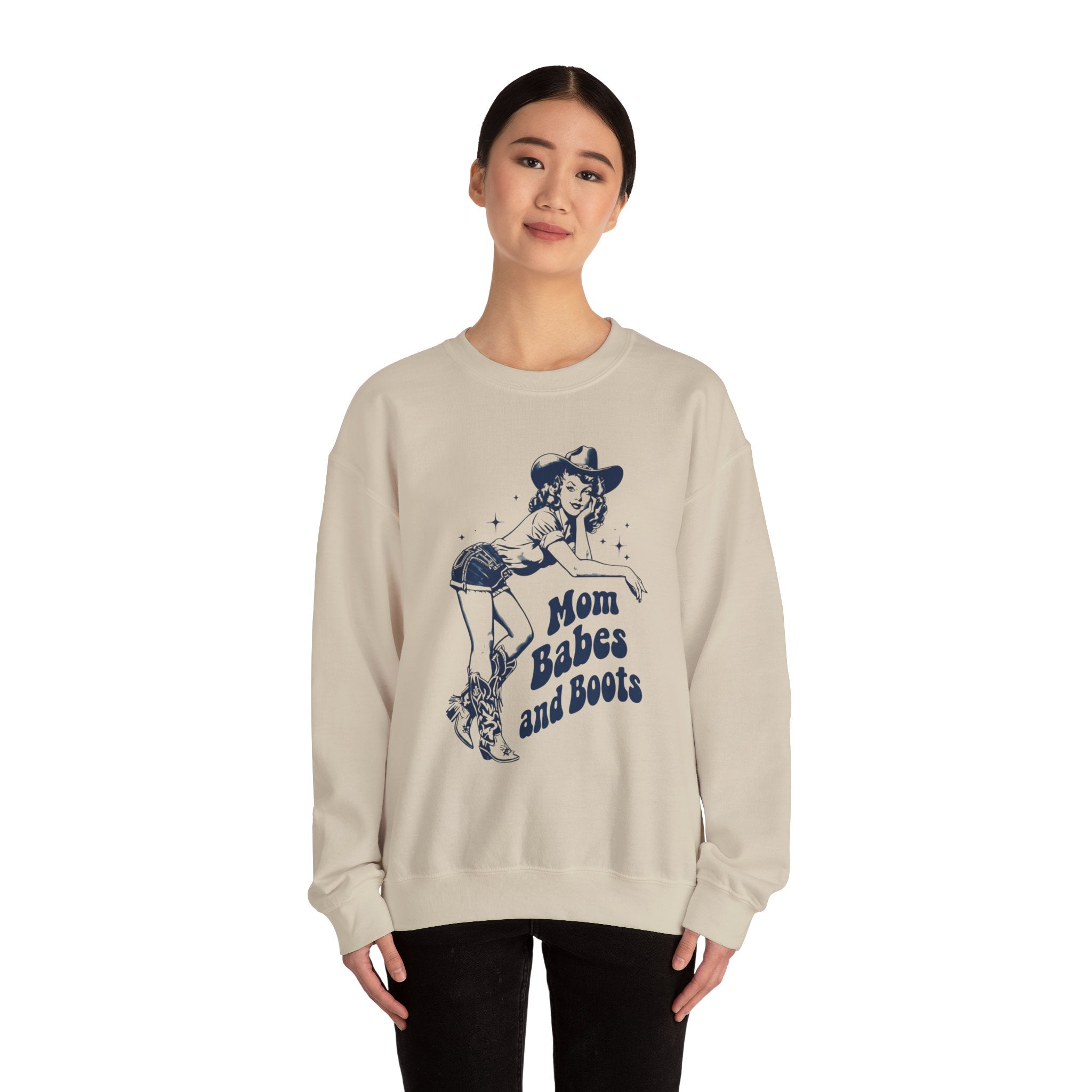 Mom Babes and Boots - Graphic Sweatshirt