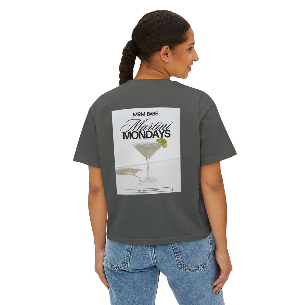 Mom Babe Martini Mondays Hot Moms Like it Dirty - Martini Graphic Tee