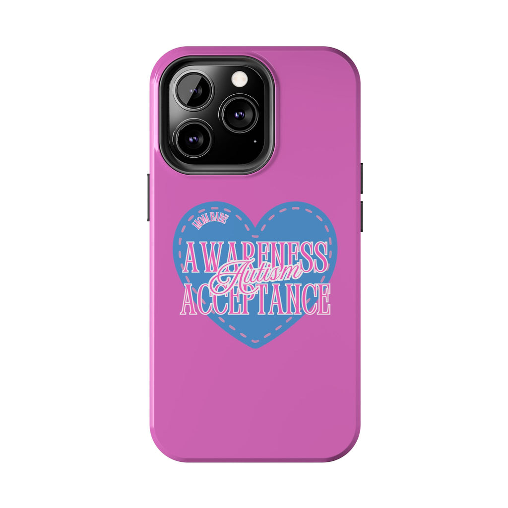 Autism Awareness and Acceptance — Stitched Heart Phone Case