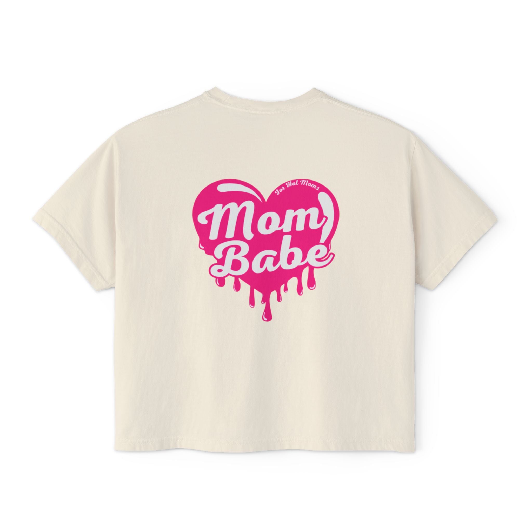 Mom Babe For Hot Moms — Pink Heart Drip Graphic Tee