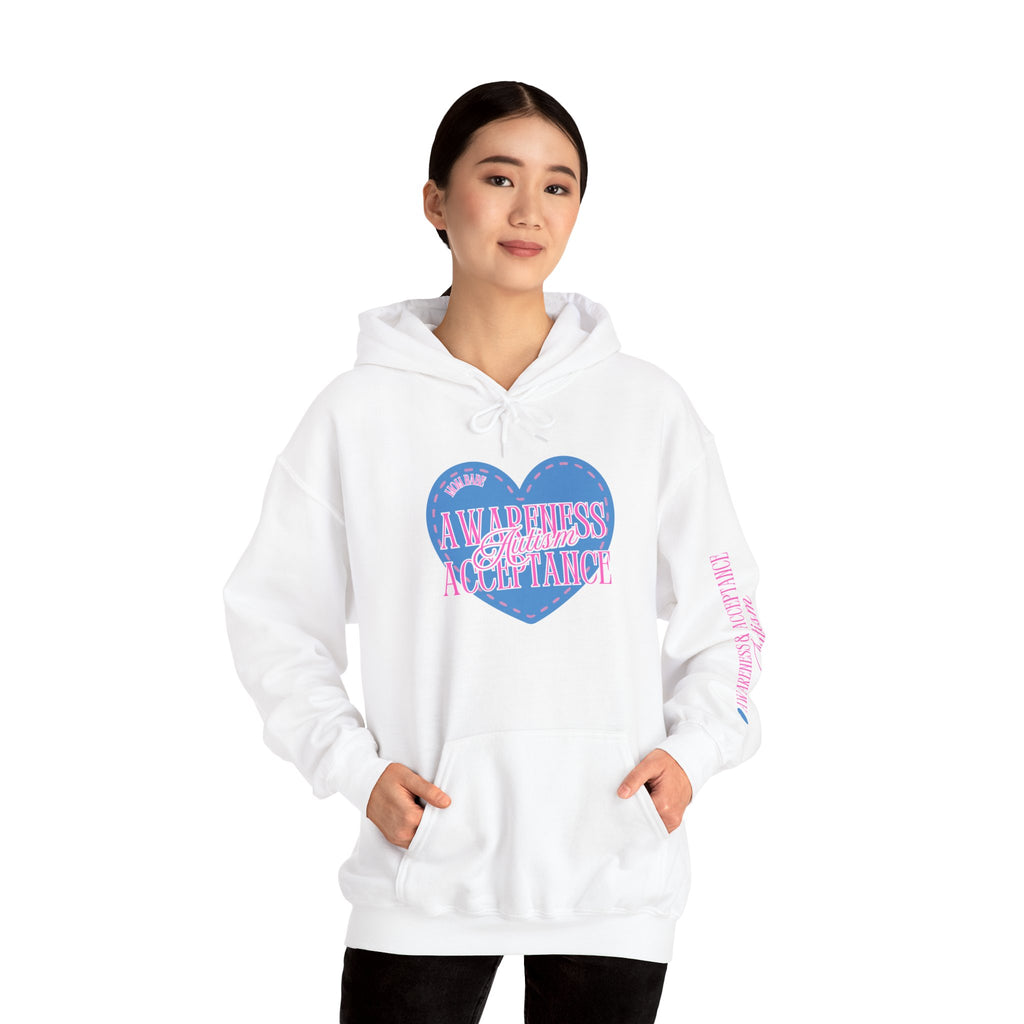 Autism Awareness and Acceptance — Stitched Heart Hoodie