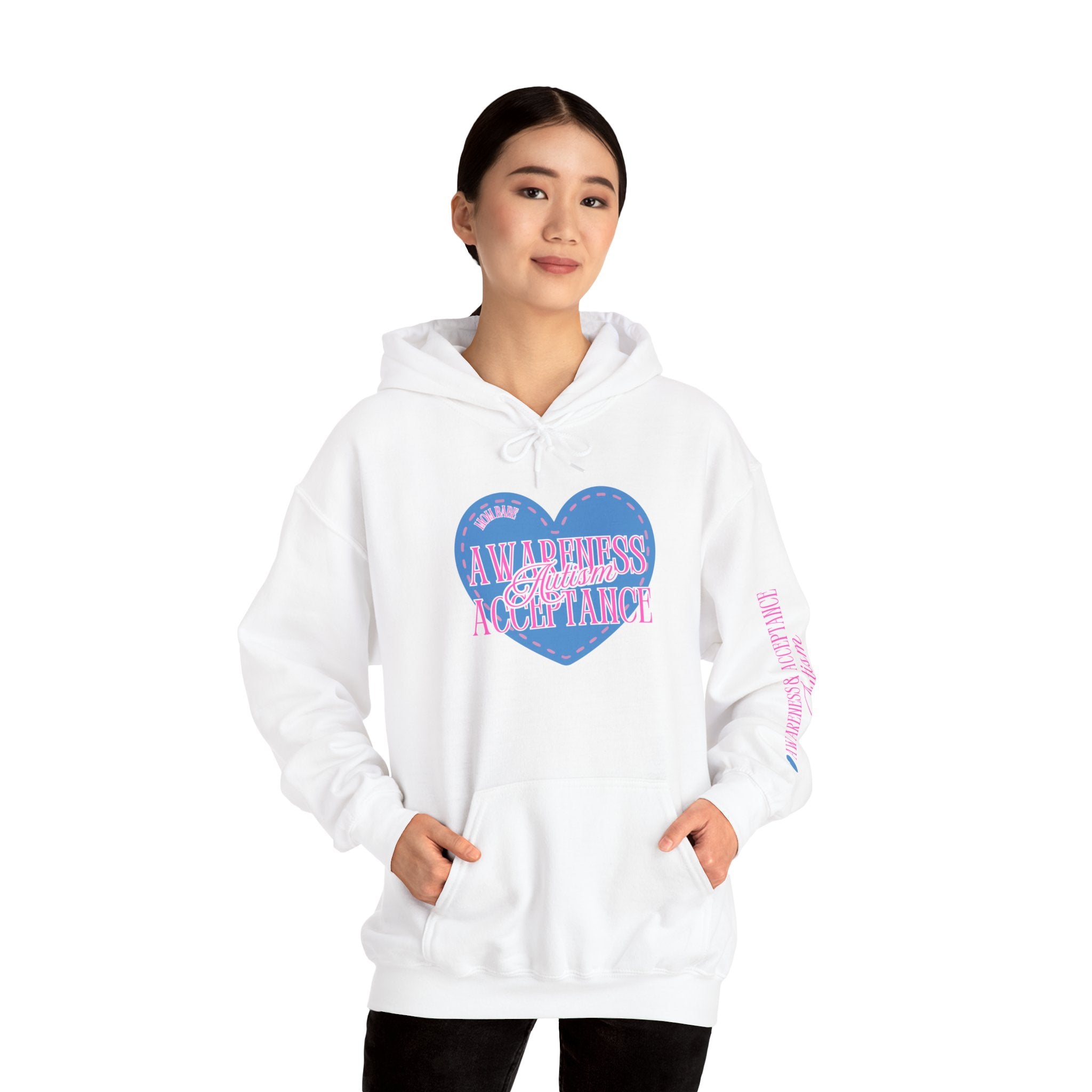 Autism Awareness and Acceptance — Stitched Heart Hoodie