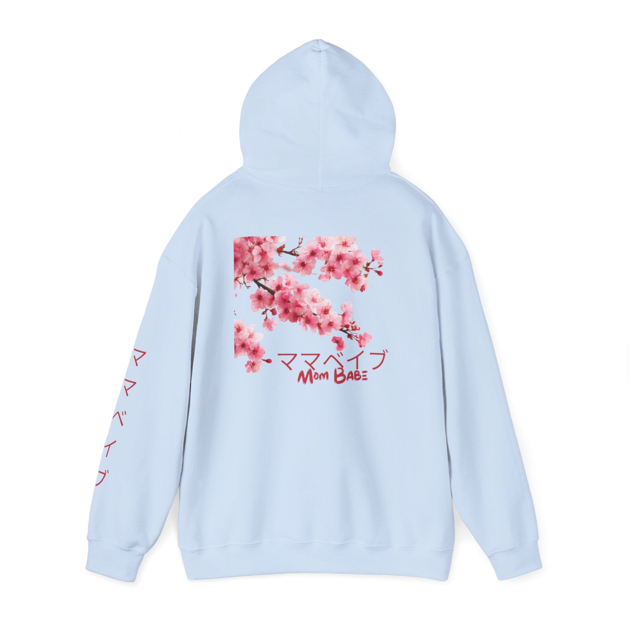 Mom Babe Cherry Blossom - Japanese Kanji Hoodie