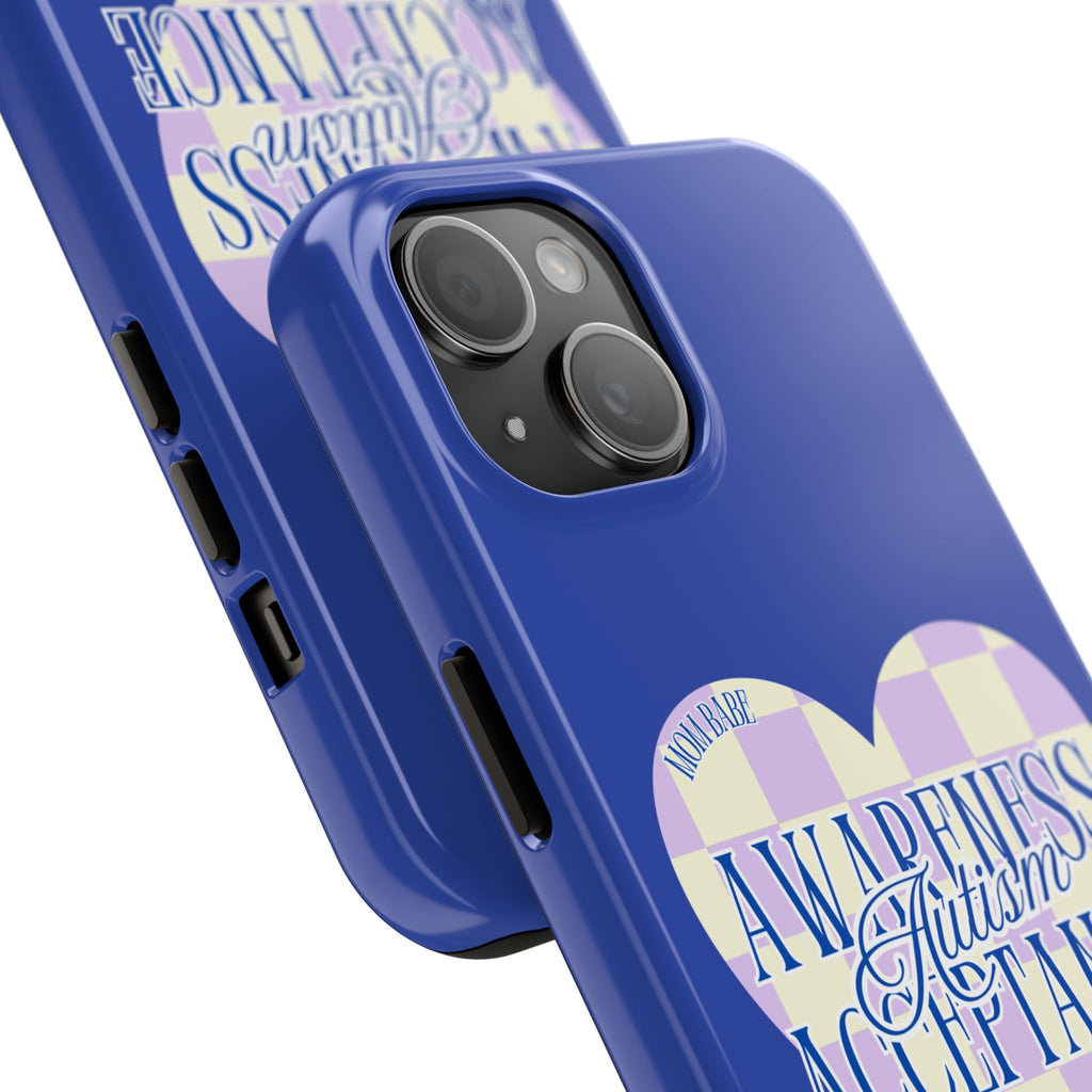 Autism Awareness and Acceptance — Checkered Heart Phone Case