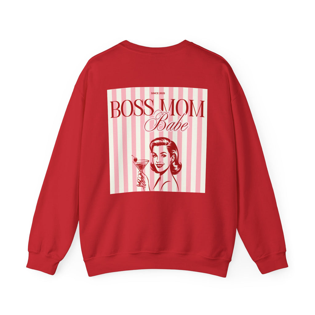 Boss Mom Babe — Vintage Retro Graphic Sweatshirt