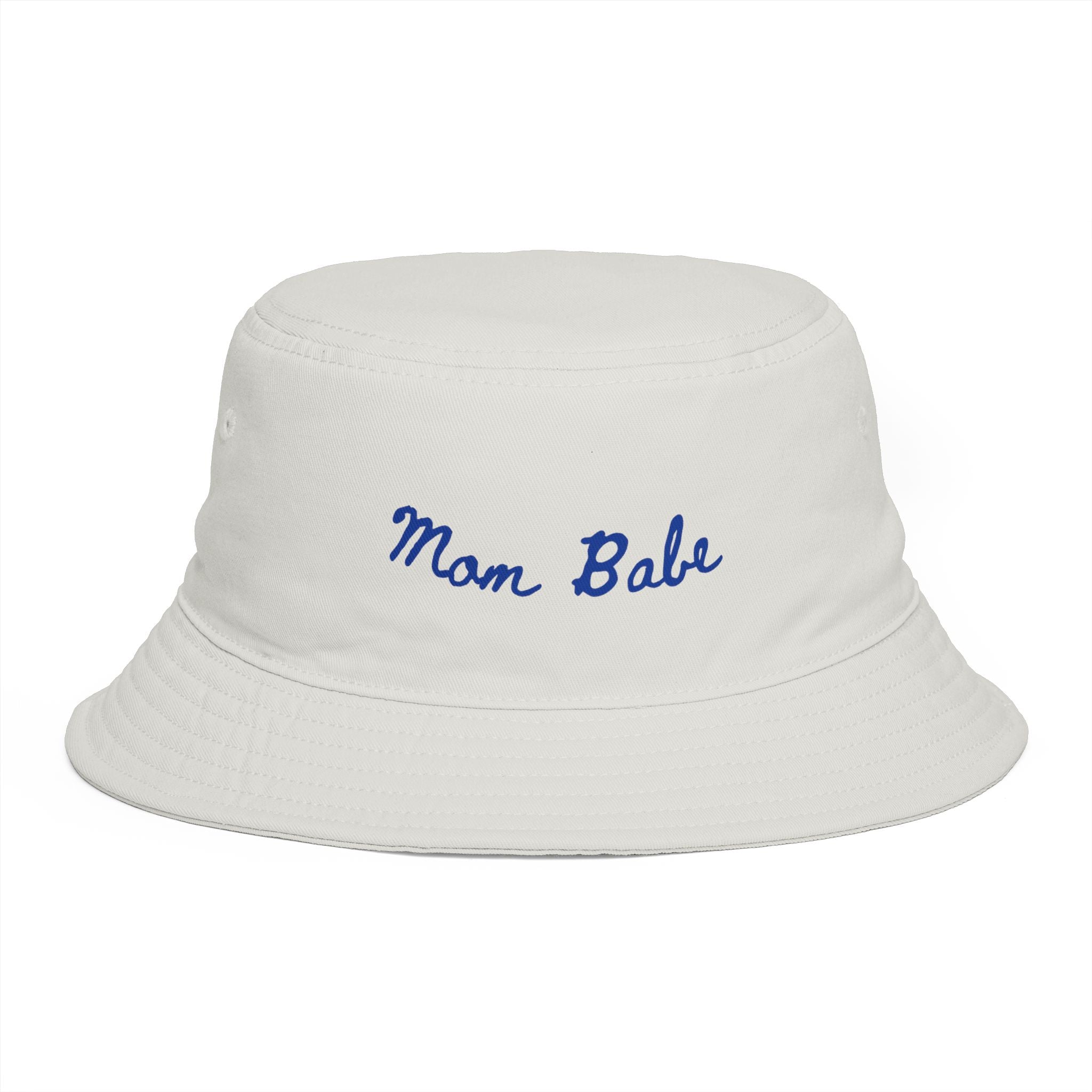 Mom Babe Bucket Hat — Blue Embroidery