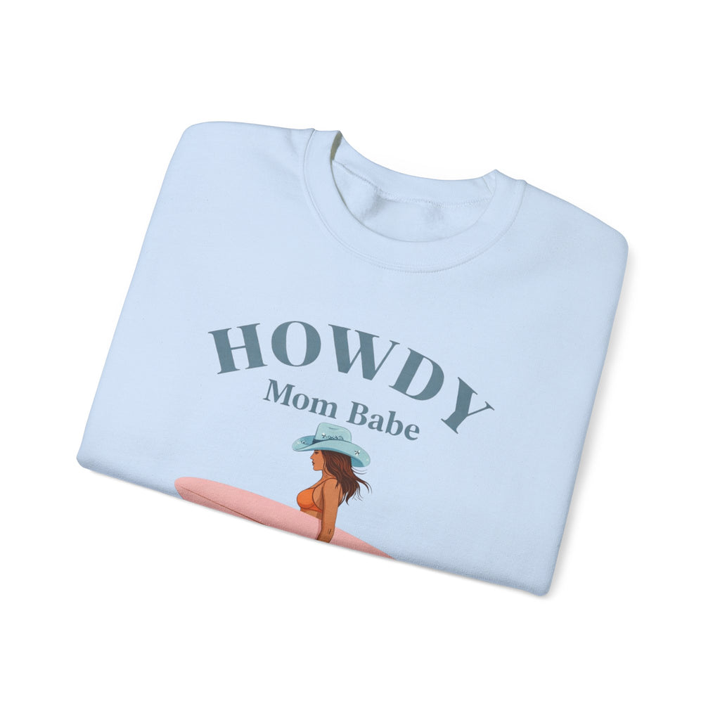 Howdy Mom Babe — Surf Girl Graphic Sweatshirt