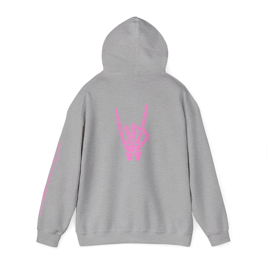 The Raddest Moms Are Boy Moms - Skeletal Rock Hand Graphic Hoodie