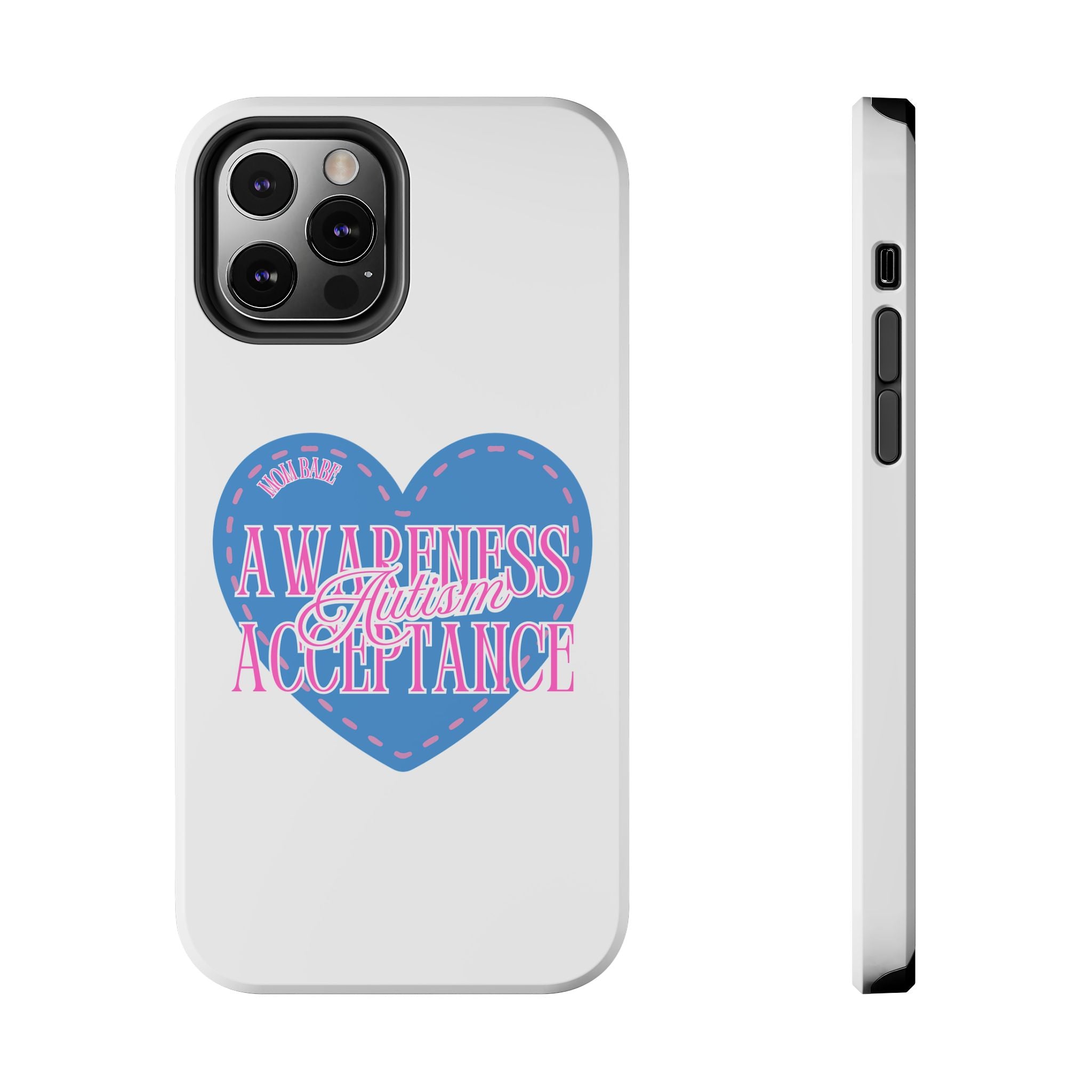 Autism Awareness and Acceptance — Stitched Heart Phone Case
