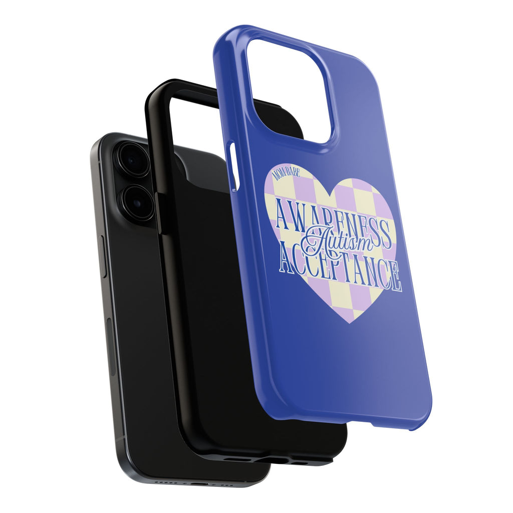 Autism Awareness and Acceptance — Checkered Heart Phone Case