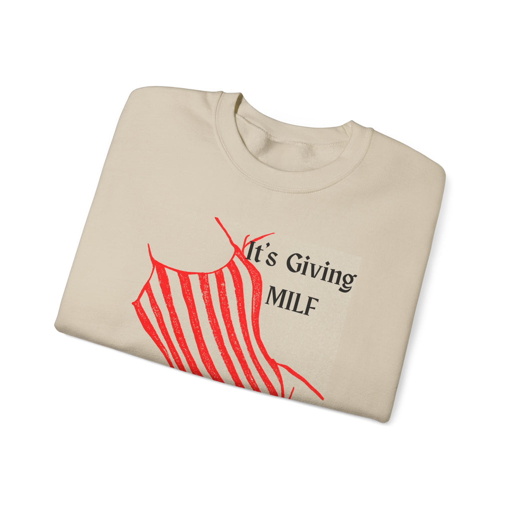 It's Giving MILF Mom Babe - Bathing Suit Graphic Sweatshirt