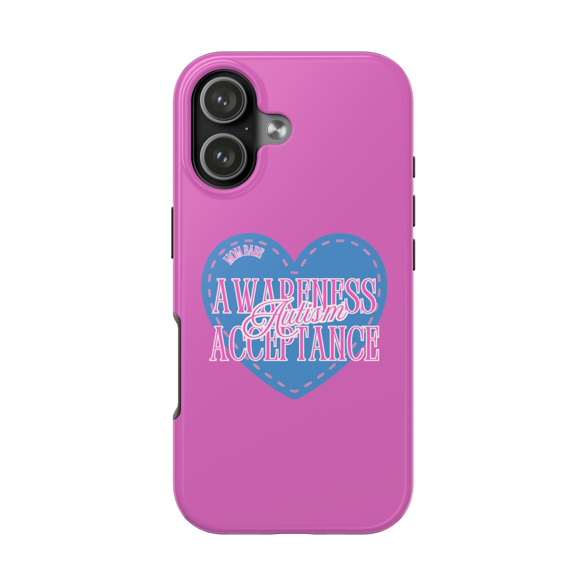 Autism Awareness and Acceptance — Stitched Heart Phone Case
