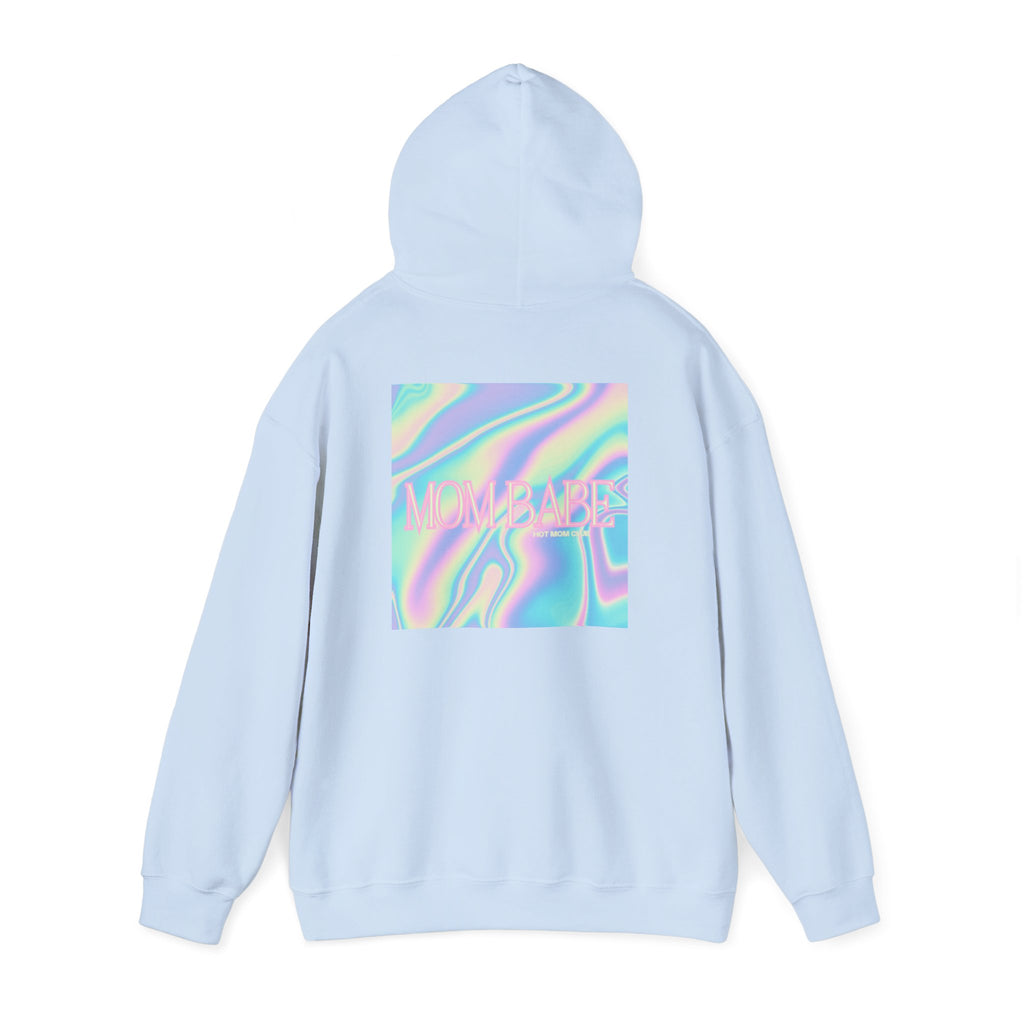 Mom Babe — Holographic Graphic Hoodie
