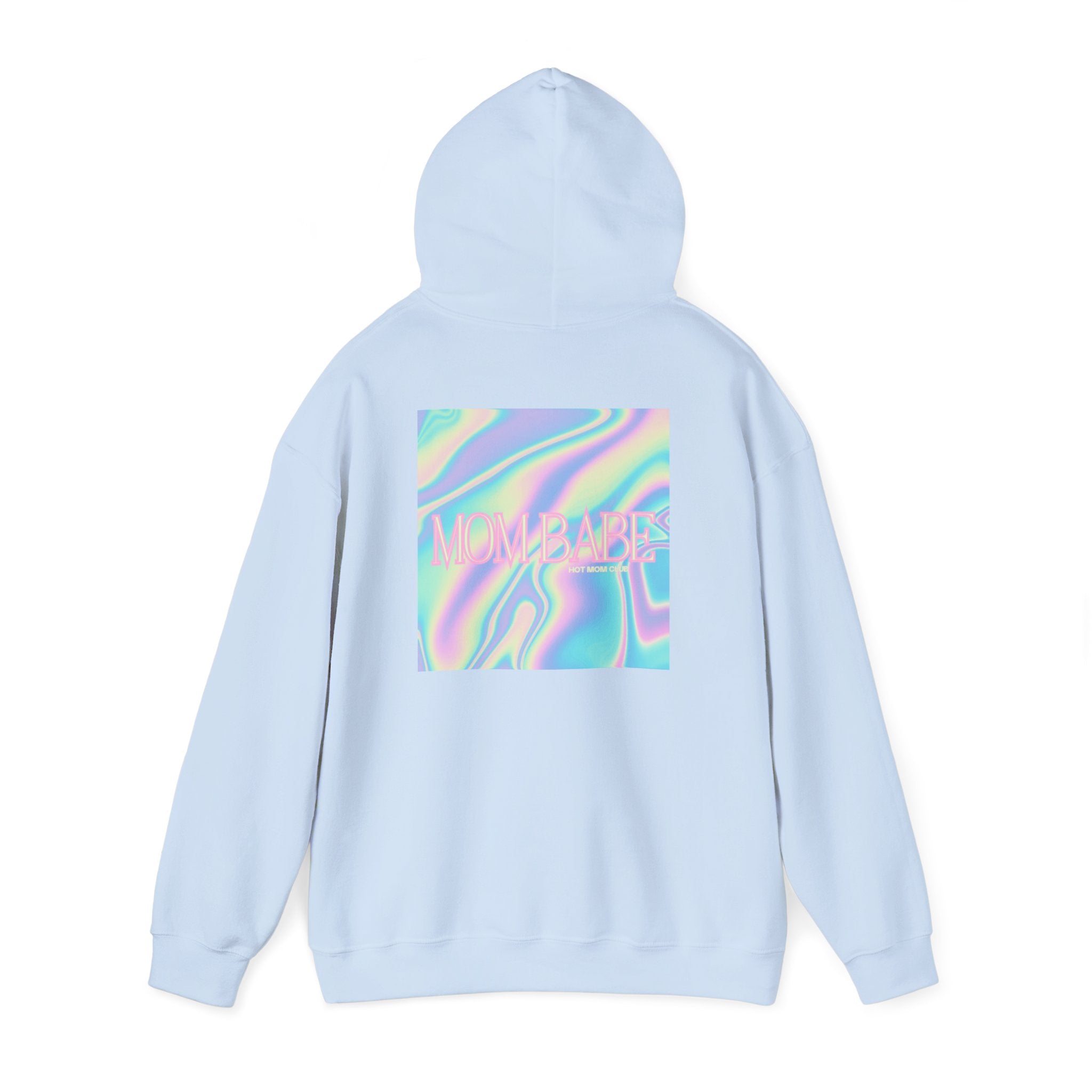 Mom Babe — Holographic Graphic Hoodie