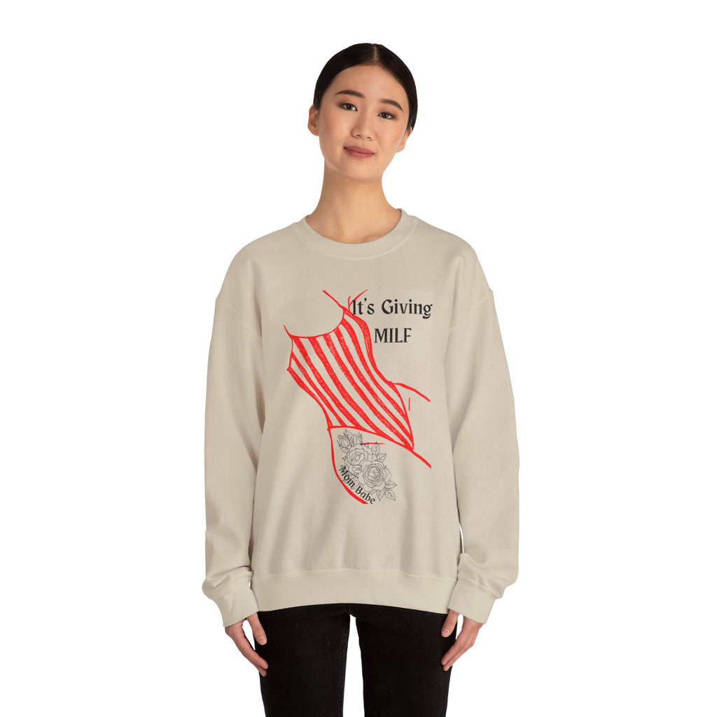 It's Giving MILF Mom Babe - Bathing Suit Graphic Sweatshirt