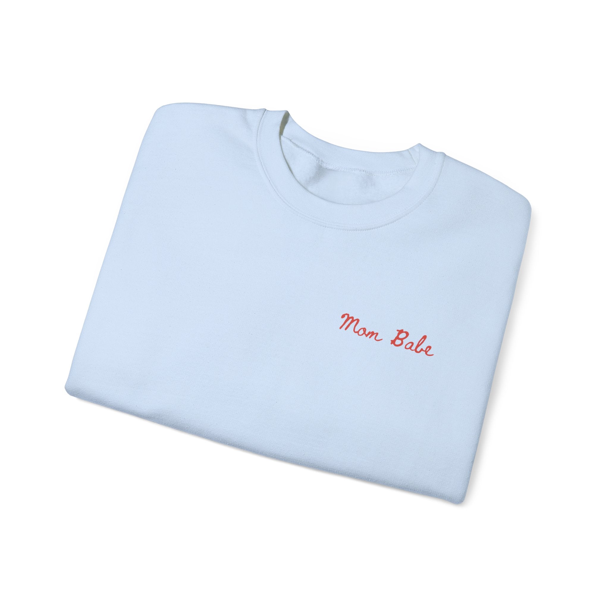 Mom Babe Cool Moms Club - Ruffled Heart Graphic Sweatshirt