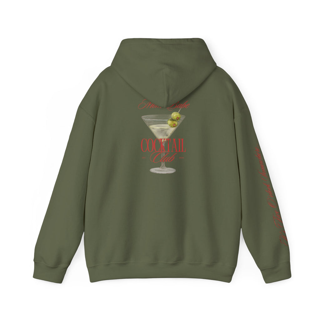 Mom Babe Cocktail Club - Martini Glass Graphic Hoodie