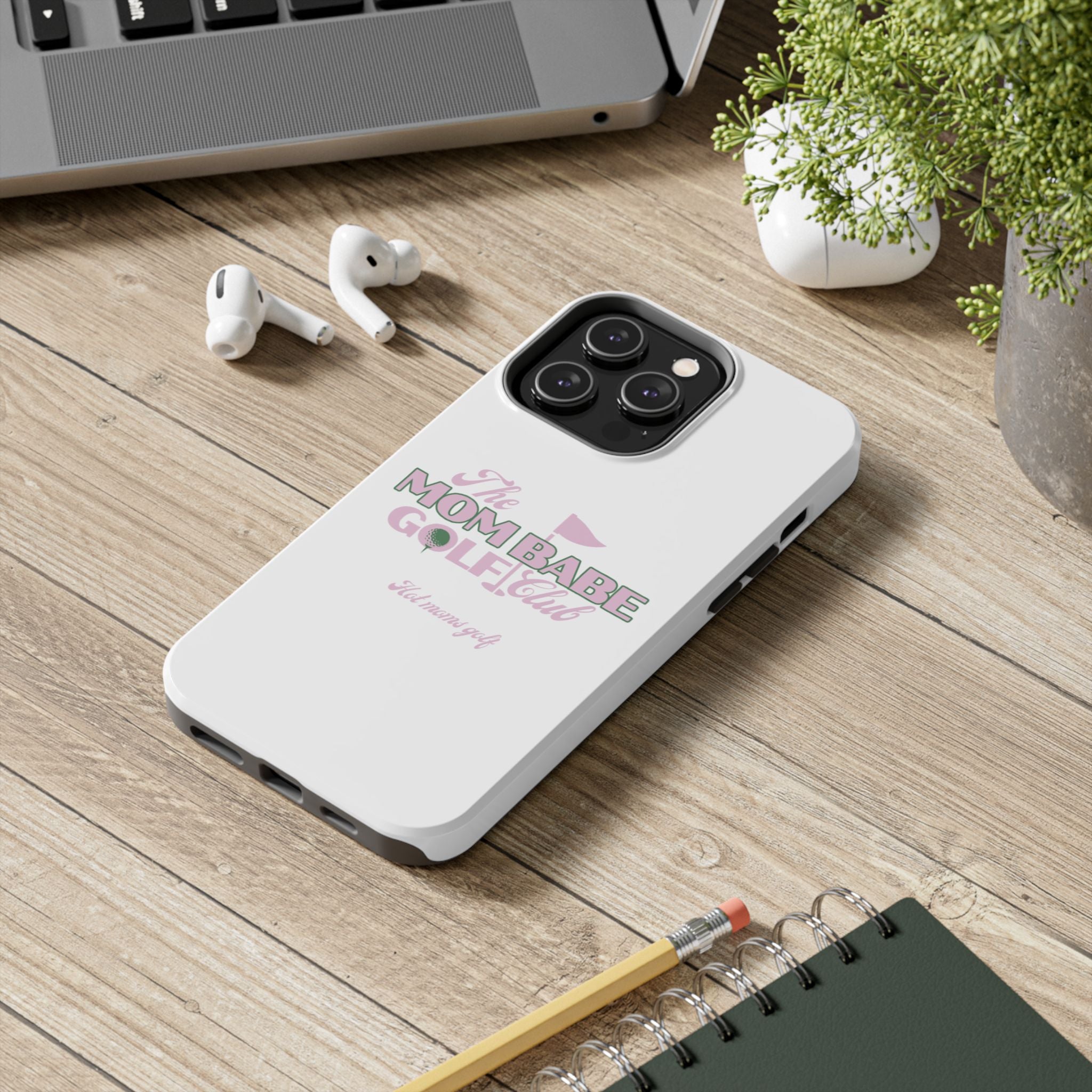 The Mom Babe Golf Club - Pink Vintage Golf Tough Phone Case