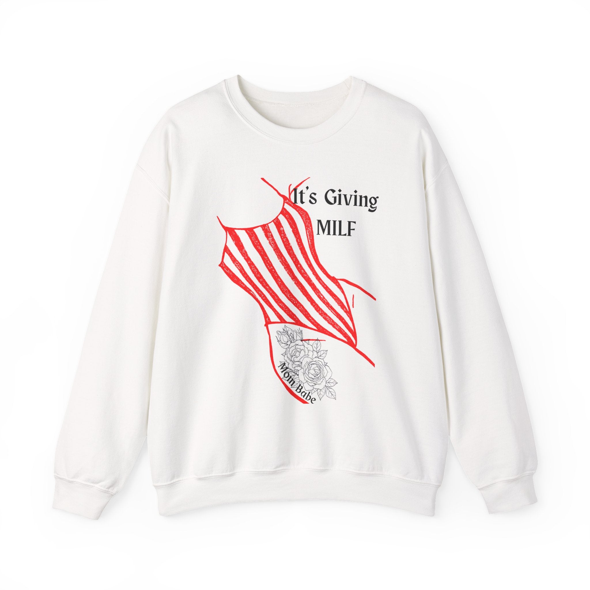 It's Giving MILF Mom Babe - Bathing Suit Graphic Sweatshirt