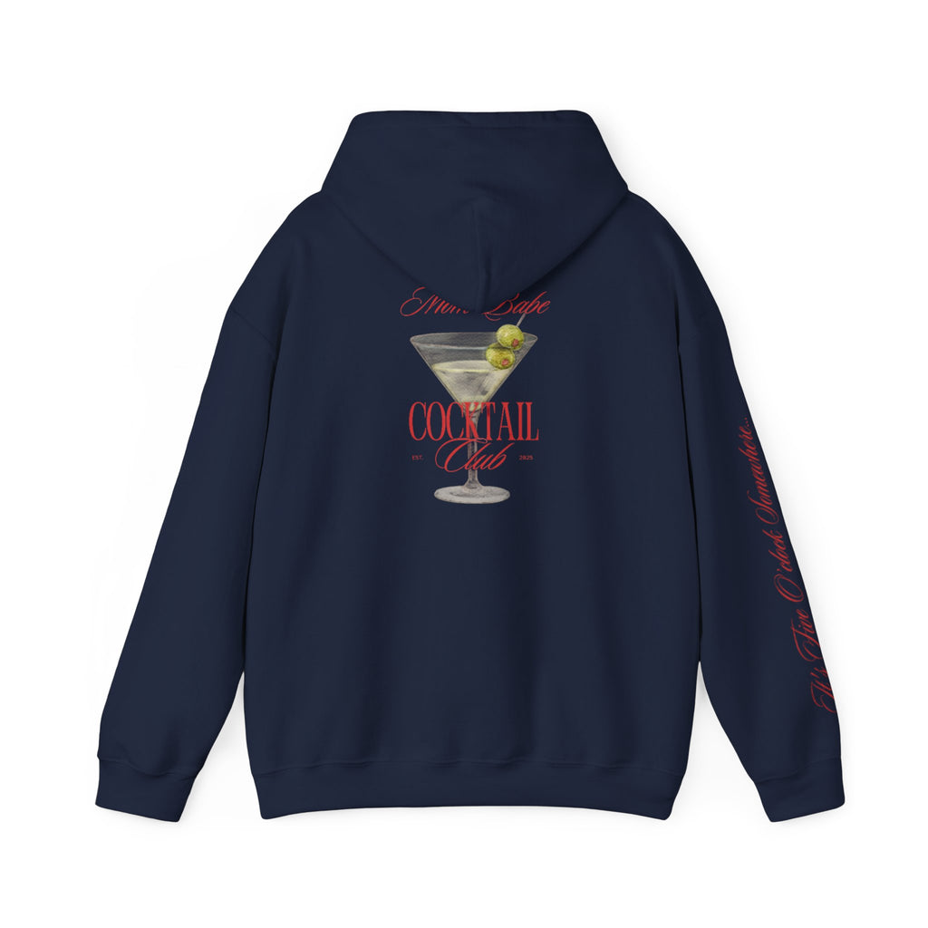 Mom Babe Cocktail Club - Martini Glass Graphic Hoodie