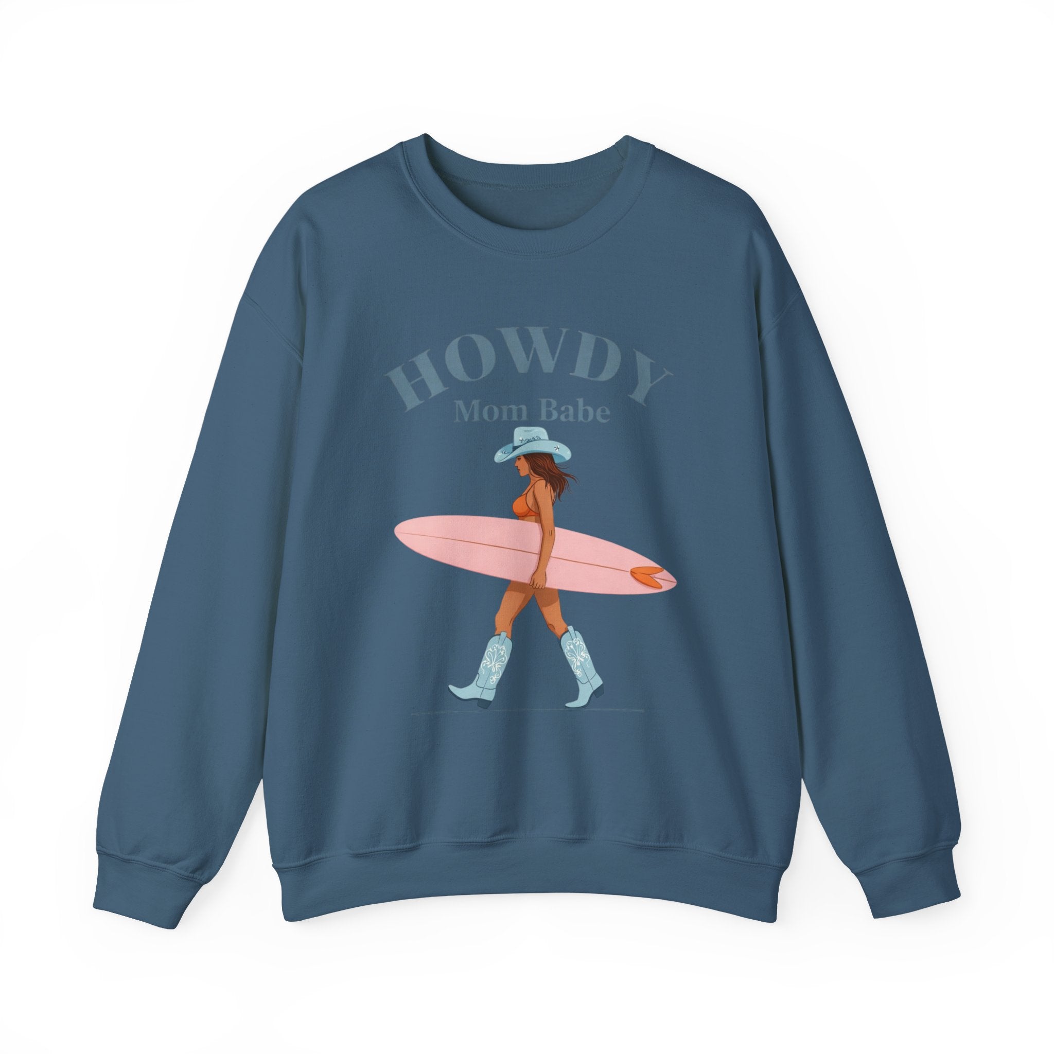 Howdy Mom Babe — Surf Girl Graphic Sweatshirt