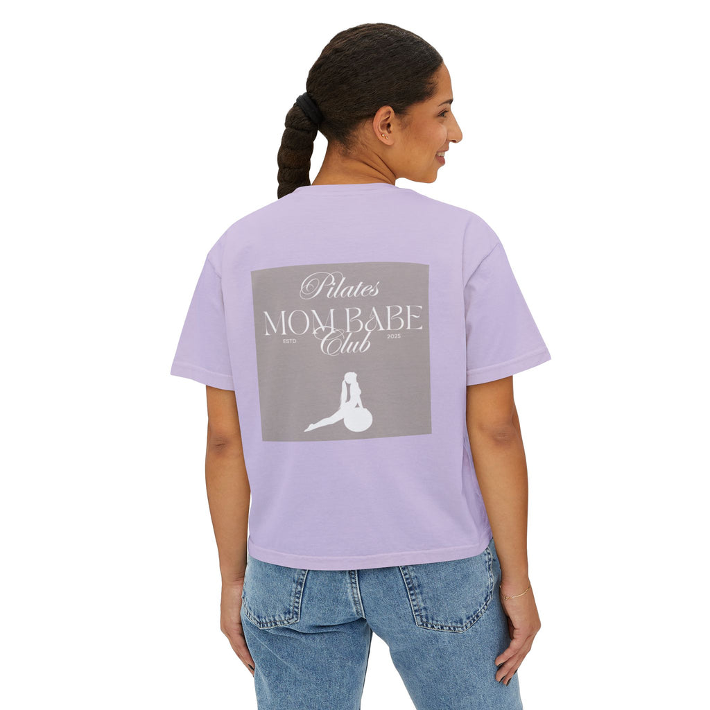 Pilates Mom Babe Club — Workout Graphic Tee (White Print)