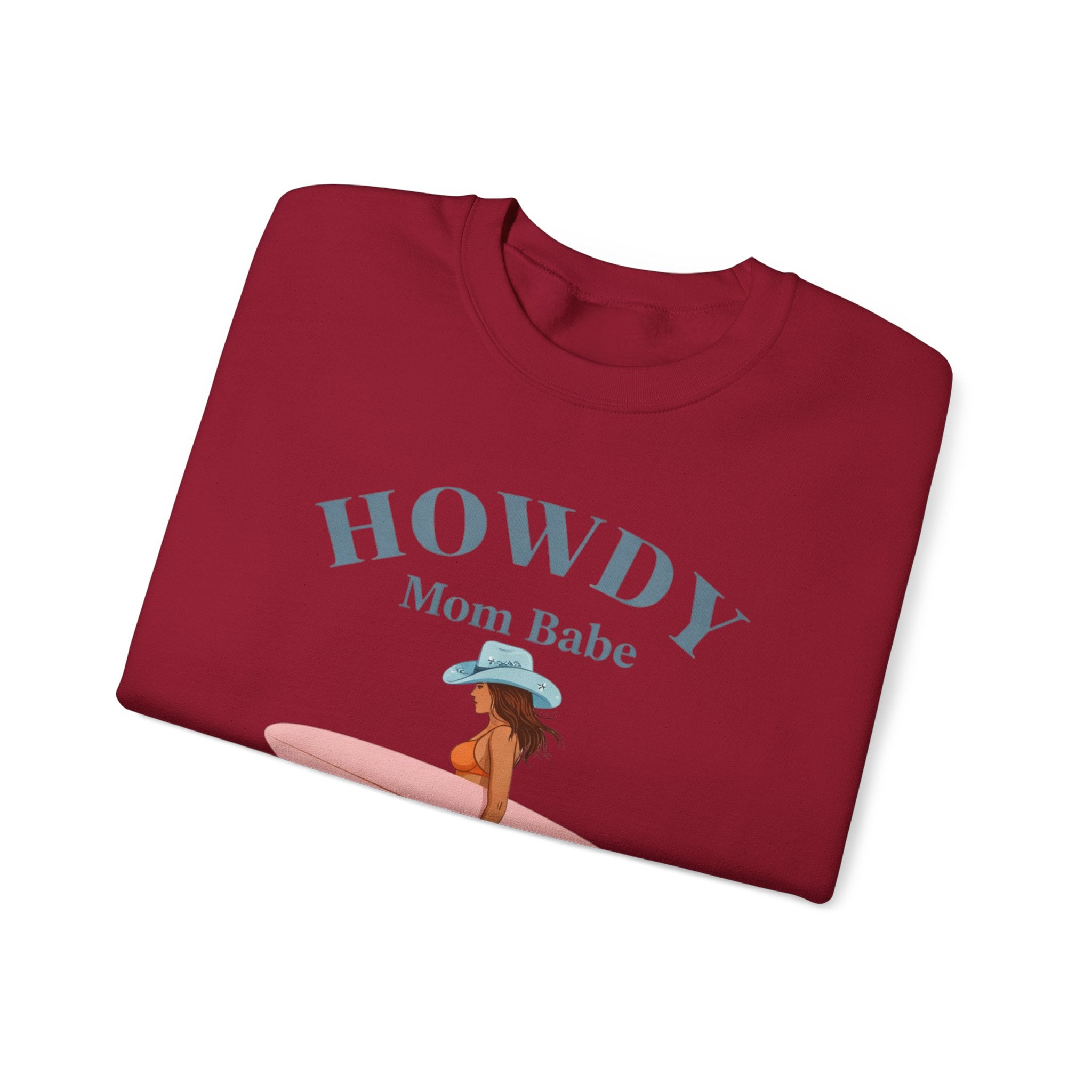 Howdy Mom Babe — Surf Girl Graphic Sweatshirt