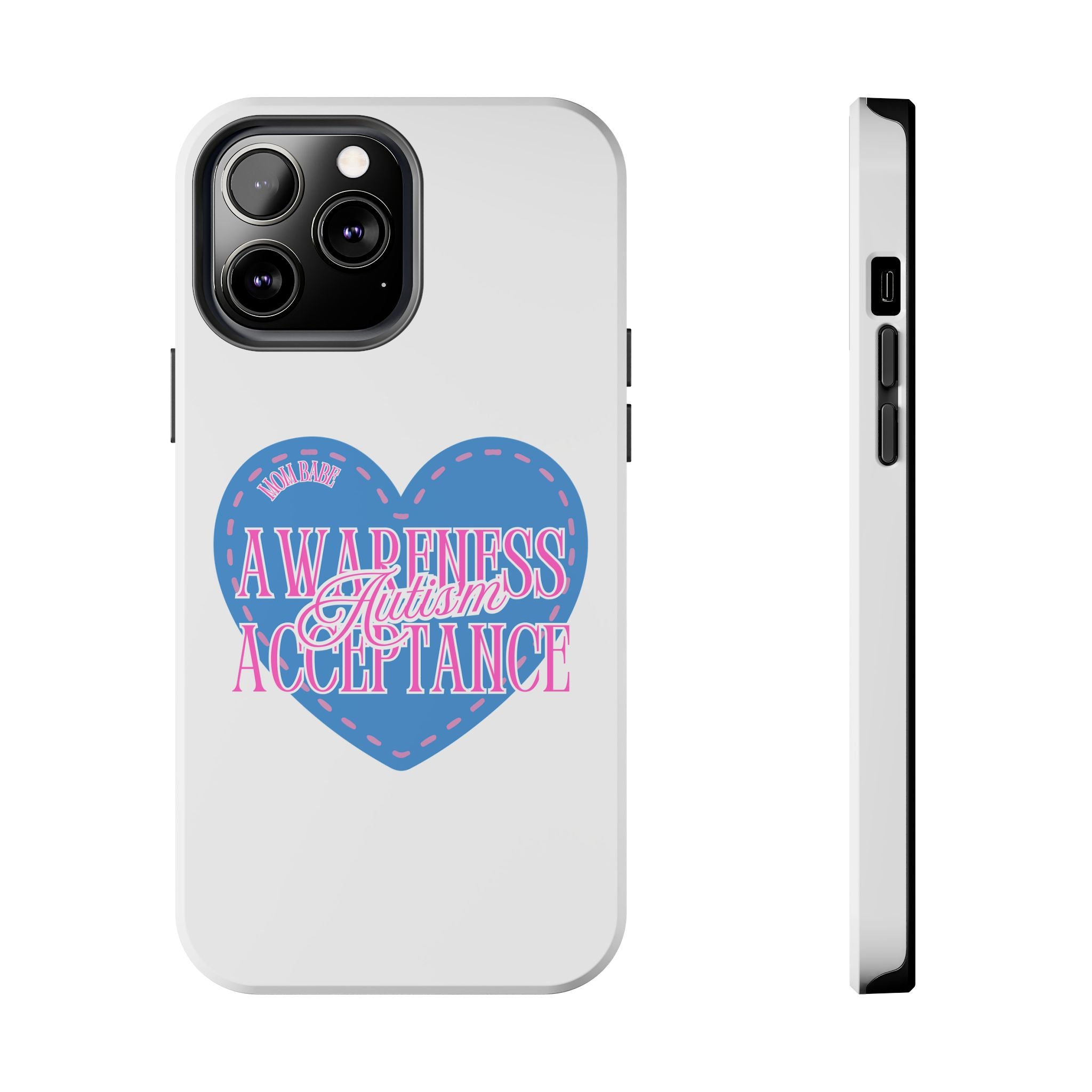 Autism Awareness and Acceptance — Stitched Heart Phone Case