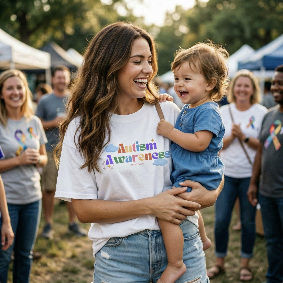 Autism Awareness and Acceptance — Oversized Drop Sleeve Tee
