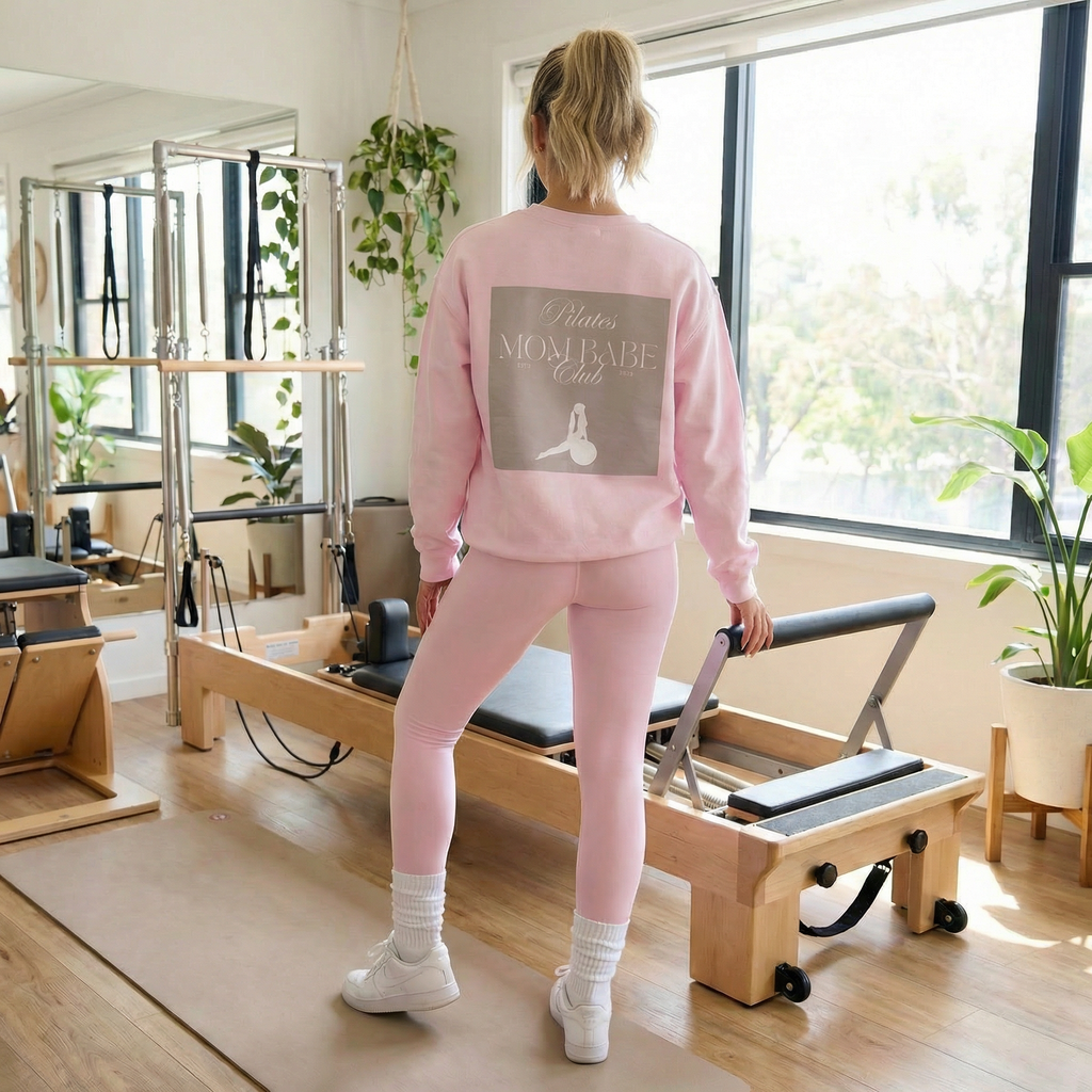 Pilates Mom Babe Club — Workout Graphic Sweatshirt