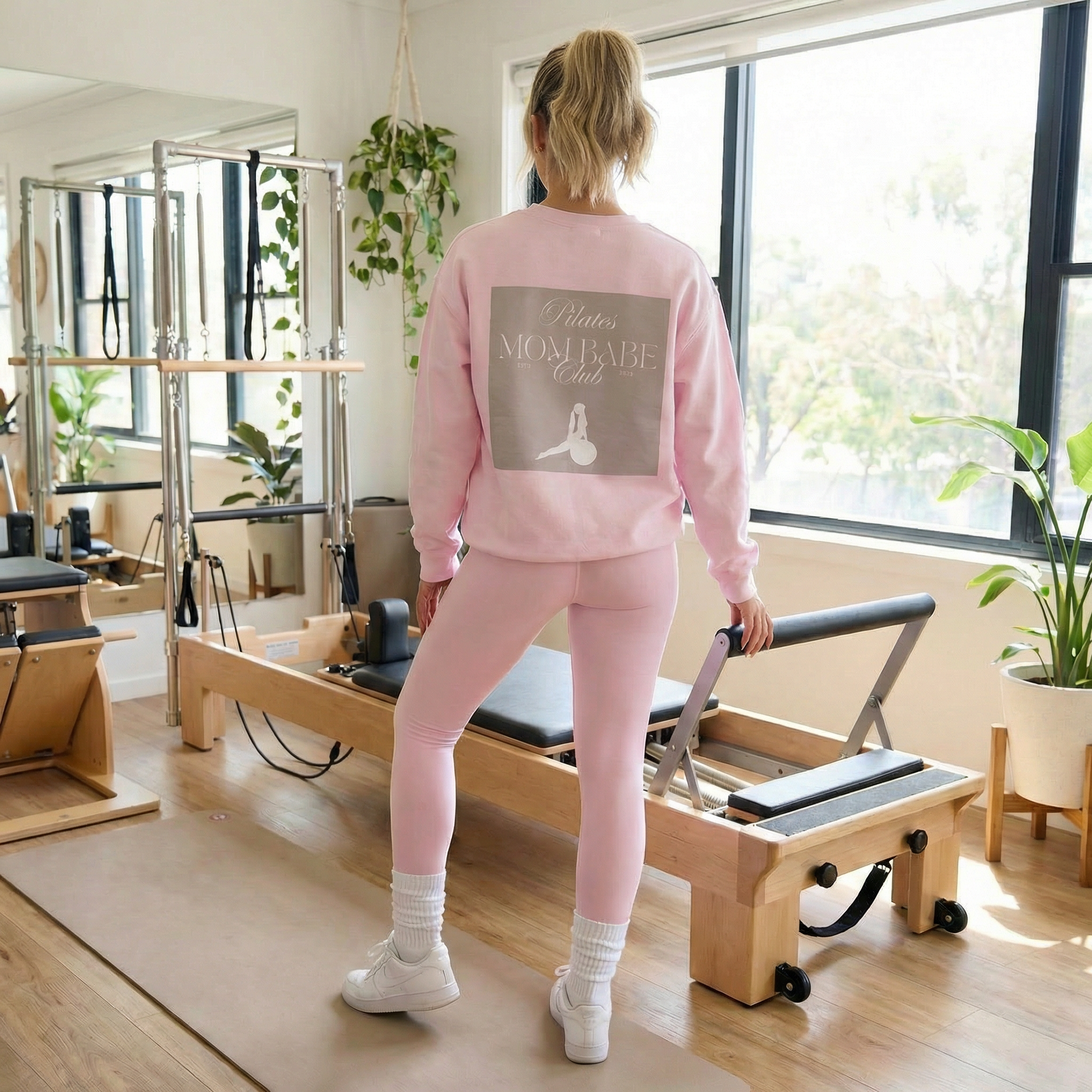 Pilates Mom Babe Club — Workout Graphic Sweatshirt