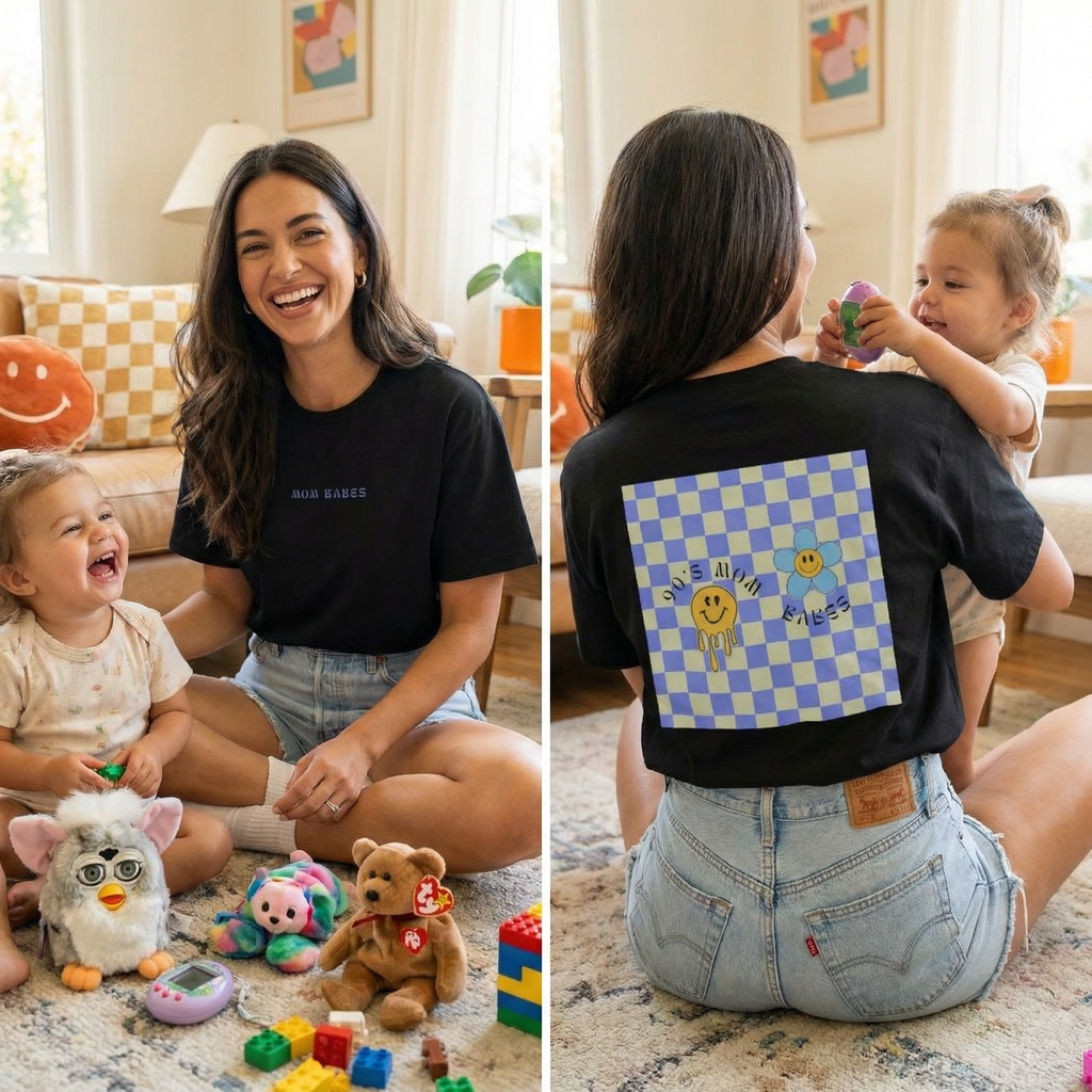90's Mom Babes - Smiley Graphic Tee