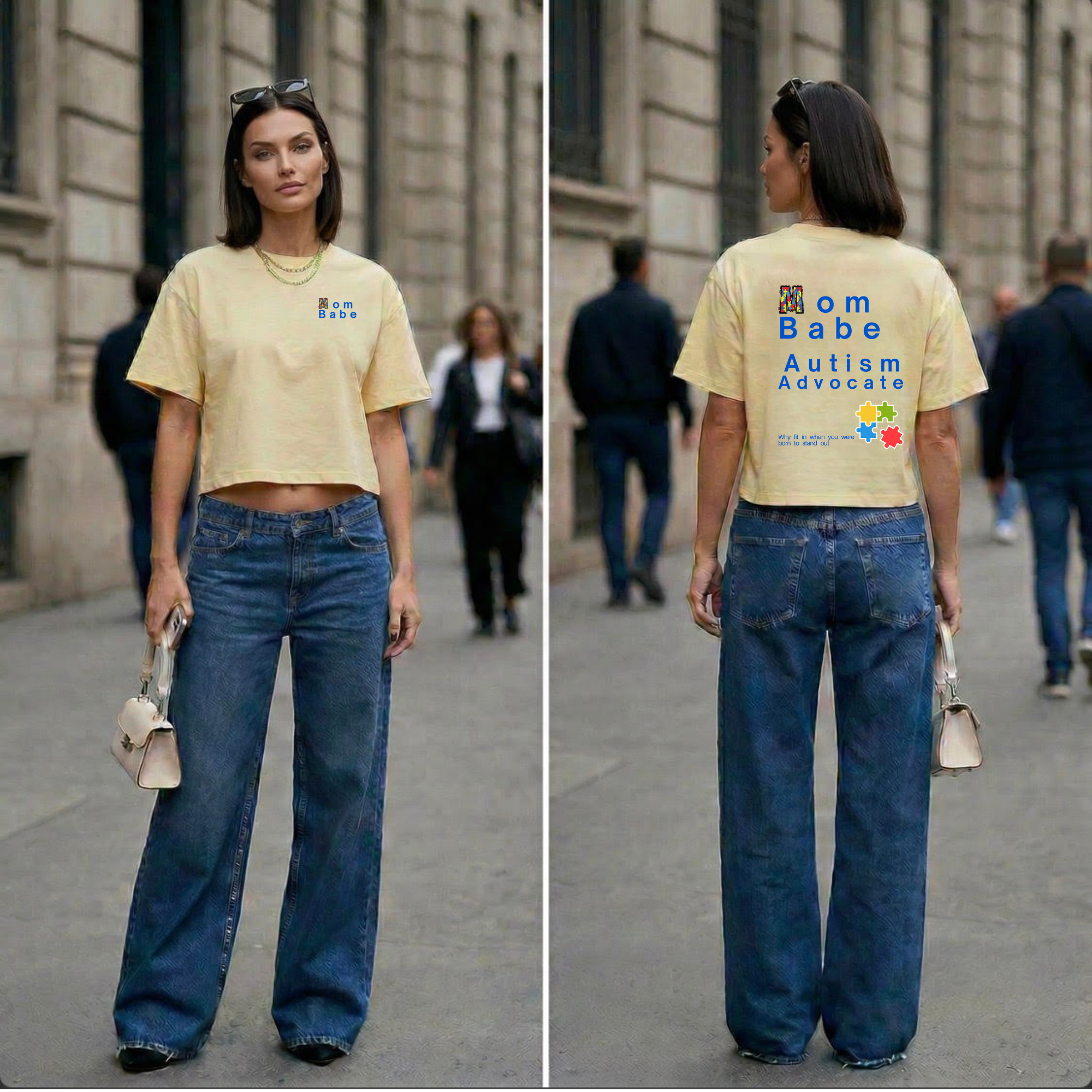 Mom Babe Autism Advocate - Graphic Tee