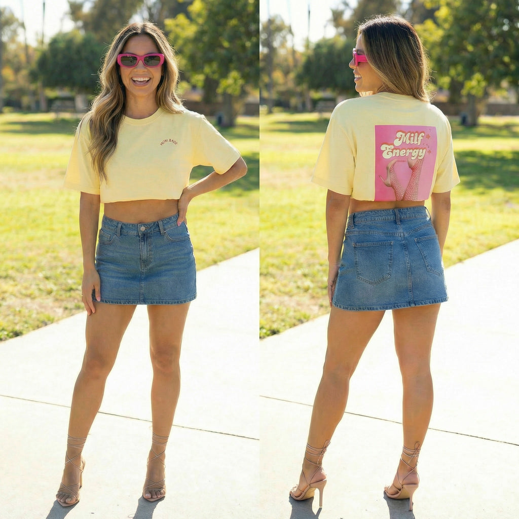 MILF Energy Mom Babe — Fishnet Graphic Tee